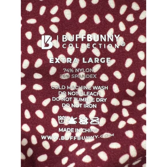 BuffBunny Revolution Tank Top XL Burgundy Red Bossy Dots Strappy Back Athletic - Picture 9 of 10